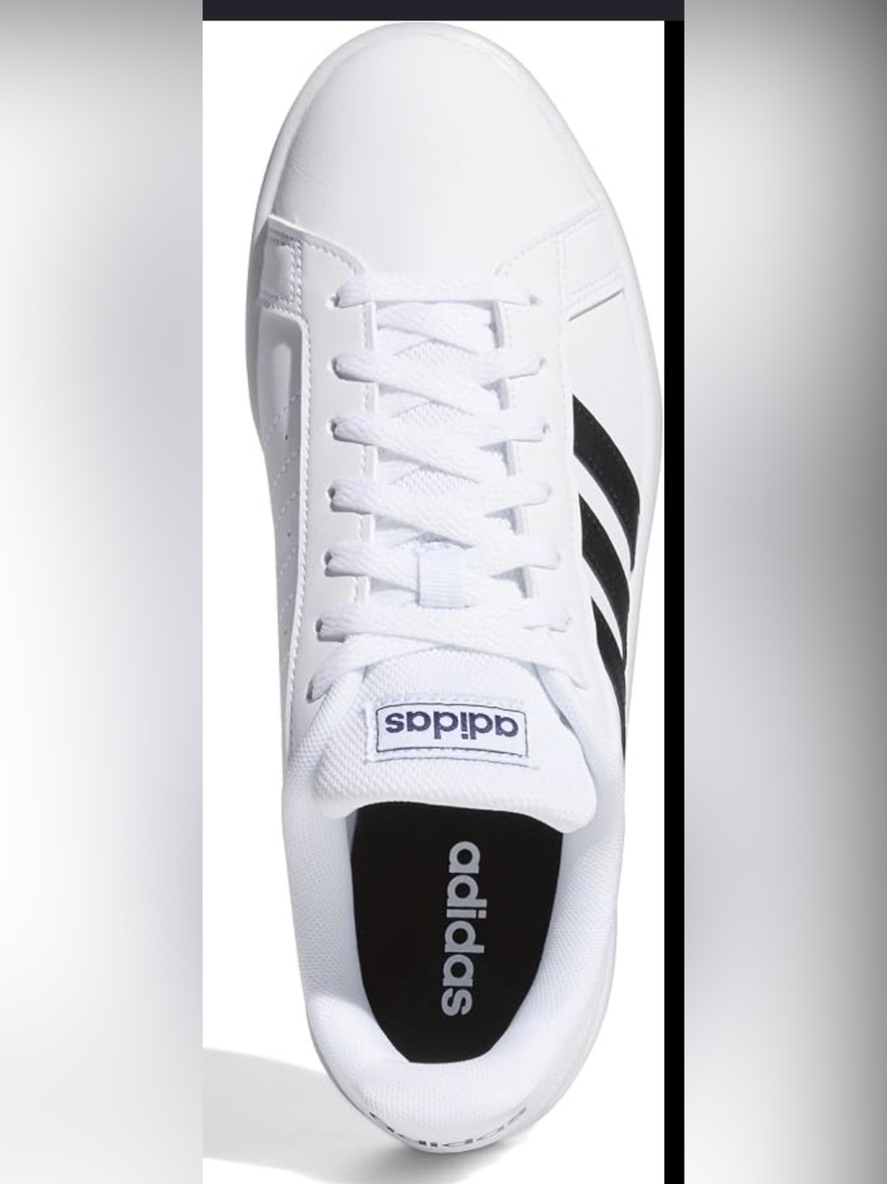 adidas White Sneaker with Black Stripes